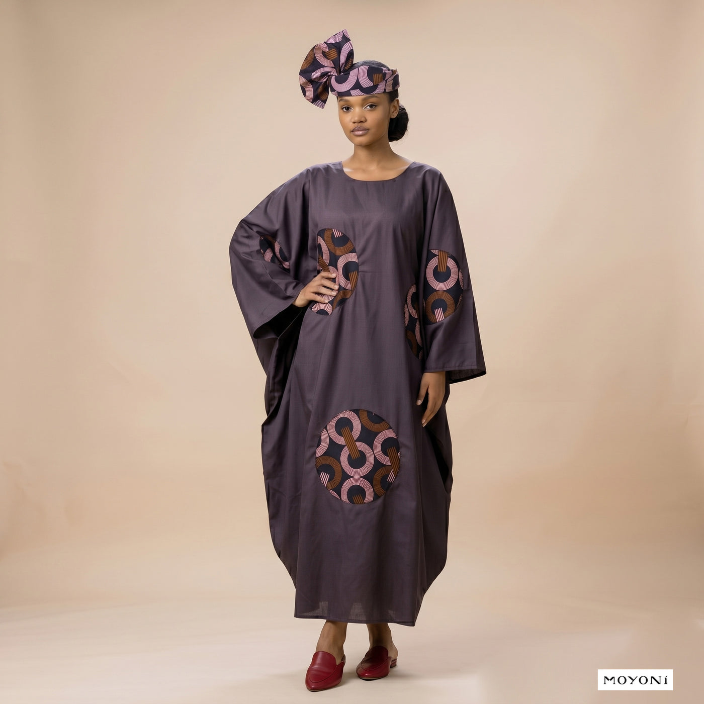 Regal Ankara Appliqué Kaftan | Luxury African Kaftan – Moyoni